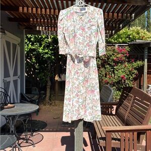 Vintage 80’s Floral Print Women's Dress
